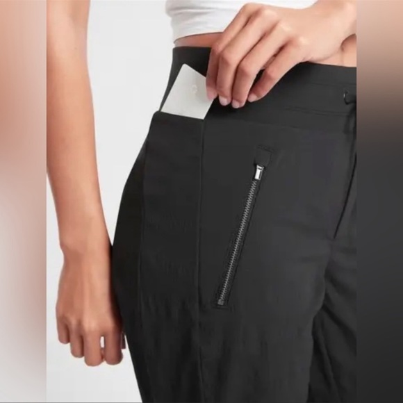 08. Athleta Trekkie North Jogger Mid-Rise Slim Activewear Black Pants - Picture 3 of 15